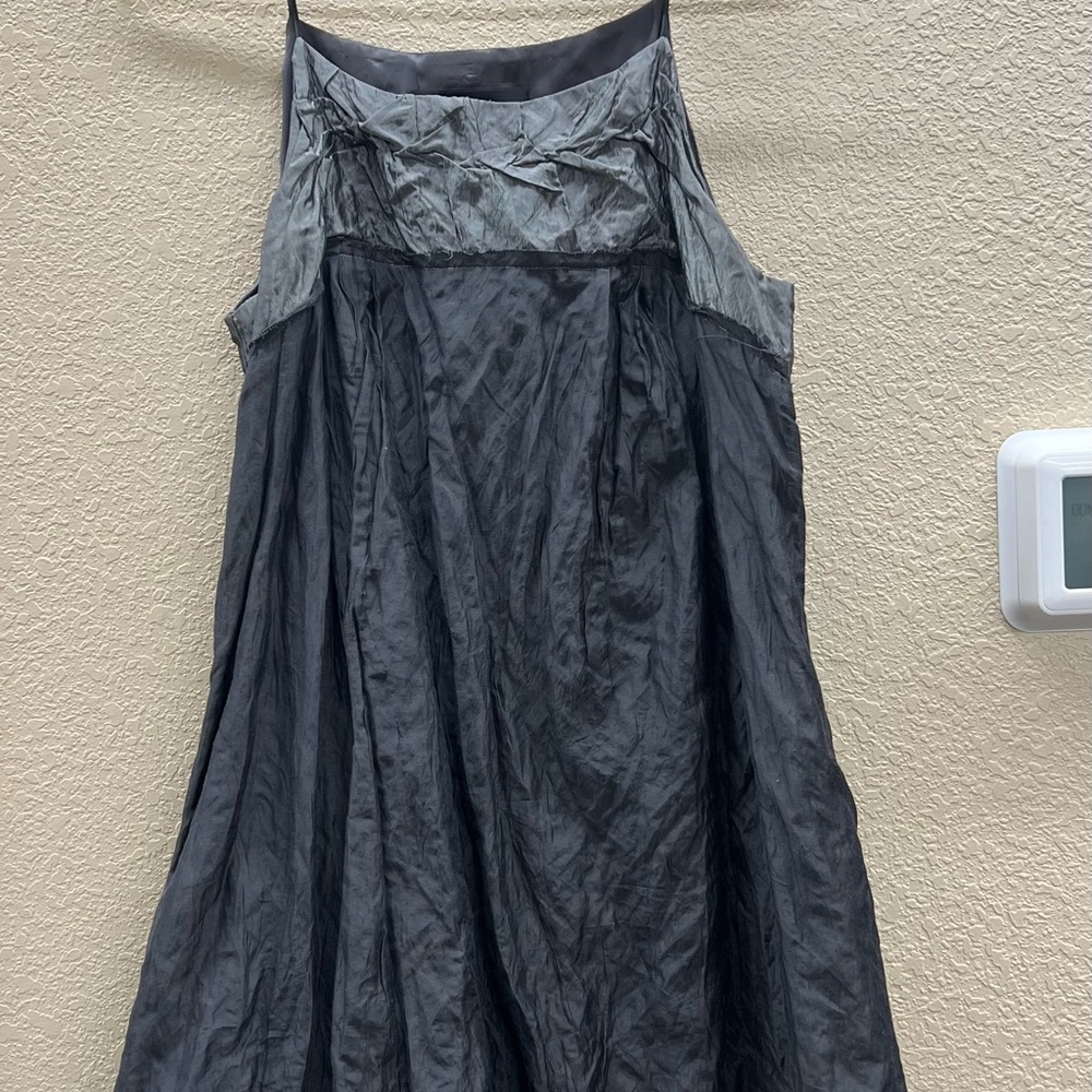 Nicole Miller Gray and Black Midi Dress